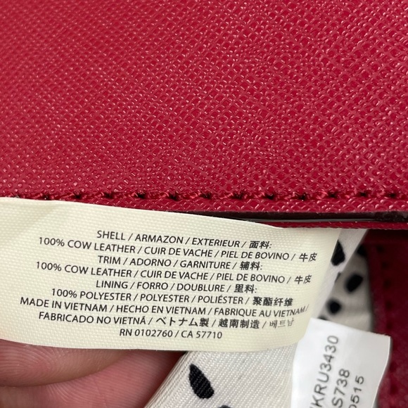 Kate Spade RED Leather Newbury Lane Sally Crossbody Bag with Gold hardware - Picture 6 of 7